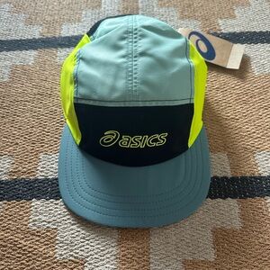 Asics Teal and Black Cap with Neon Accents